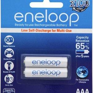 Panasonic Eneloop AAA 800mAh Rechargeable Batteries 2 Pack