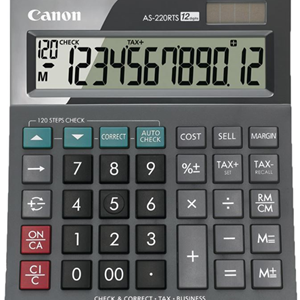 Canon AS220RTS 12 Digit Large Business Desktop Calculator with Tax