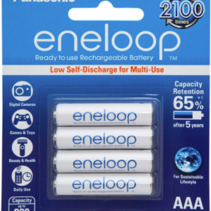 Panasonic Eneloop AAA 800mAh Rechargeable Batteries 4 Pack