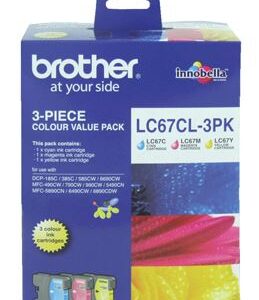 Brother LC67CL3PK CMY Colour Ink Cartridges (Triple Pack)