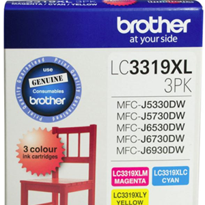Brother LC3319XL3PK 3 pack CMY High Yield Ink Cartridges