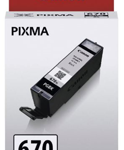 Canon PGI670XLBK Pigment Black High Yield Ink Cartridge