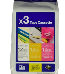 Brother TZe-33M3 12mm Tape Multi Pack