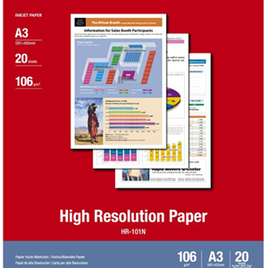 Canon HR-101 A3 High Resolution 110gsm Photo Paper - 20 Sheets