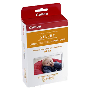 Canon RP54 Selphy 6x4 Photo Paper & Ink Kit - 54 Sheets