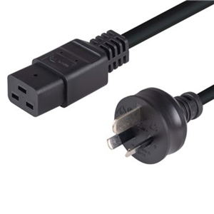 2M Power Cord - 15A 3 Pin Plug to 15A C19 Plug